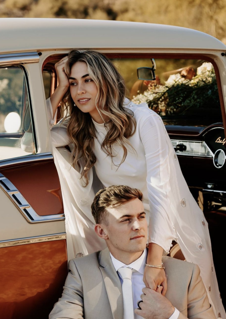 Vintage Car Desert Elopement